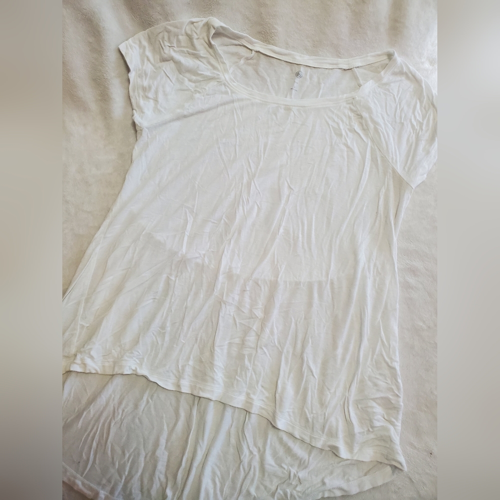 White Peplum Top